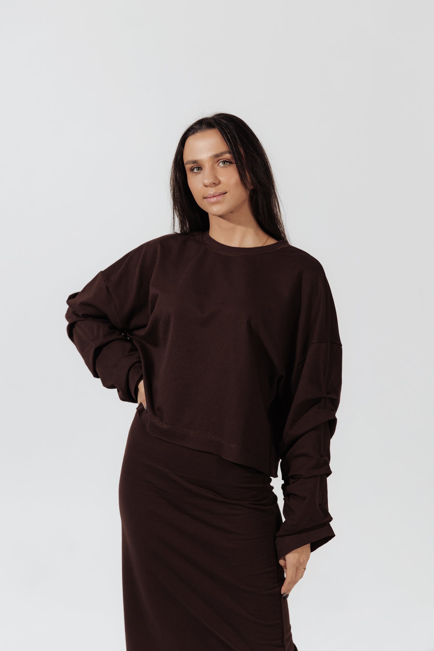 Komplet dresowy Mariette czekolada