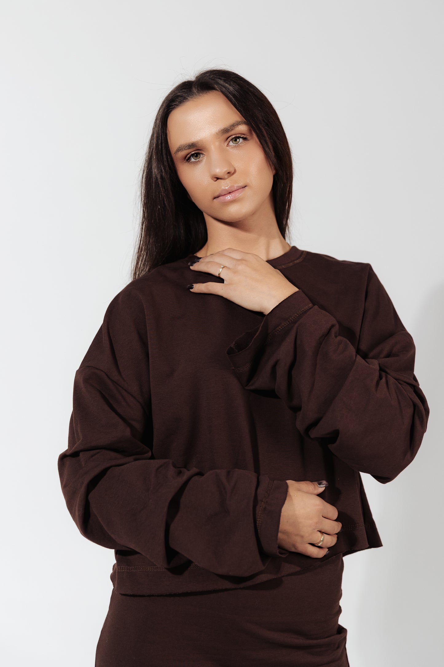 Komplet dresowy Mariette czekolada