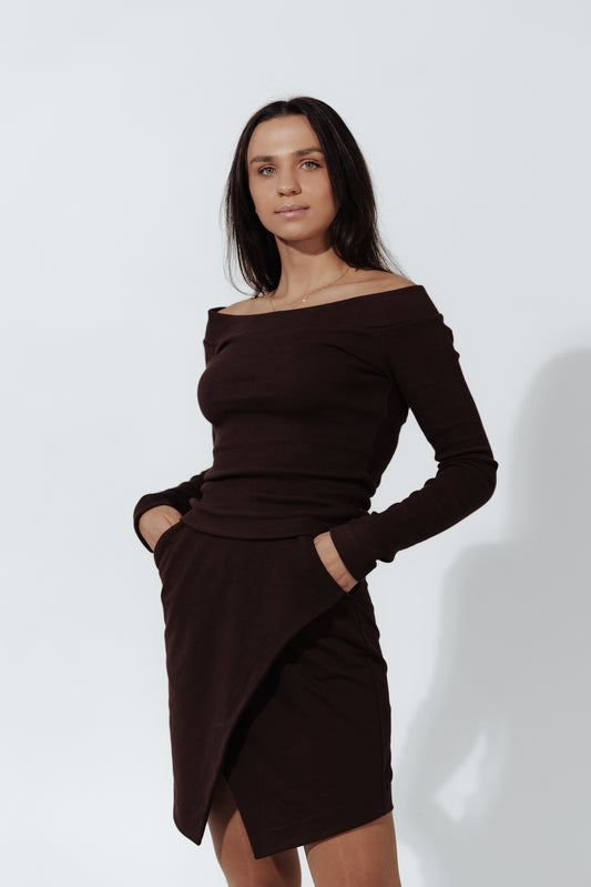 Spódnica Angela Czekolada