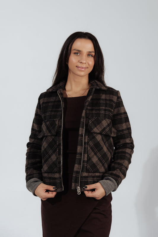 Kurtka w kratę Caroline