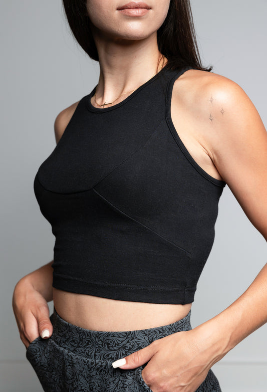 Top Karine czarny