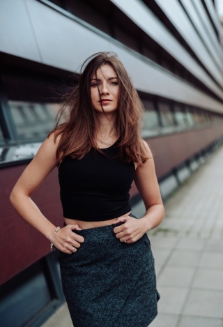 Top Karine czarny
